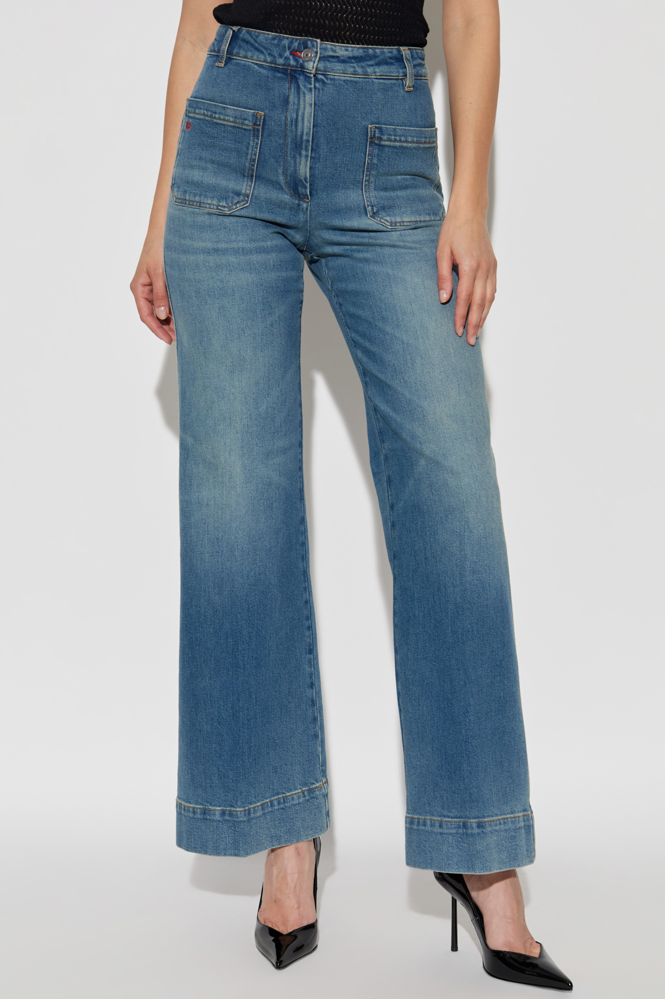 【Victoria Beckham】デニムブルー◆5ポケット◆フレアジーンズ Women's Designer Jeans | Tailored Jeans & Denim | Victoria